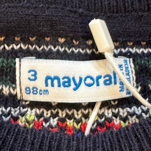 NEW Mayoral Sweater sz 3 Fair Isle Pattern knitted Sweater Boys Sweater - Picture 4 of 7